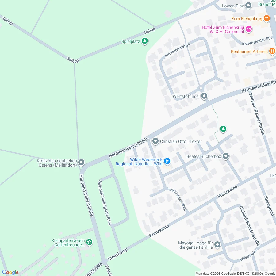 Kartenansicht von Mellendorf und Umgebung